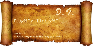 Dugár Ildikó névjegykártya